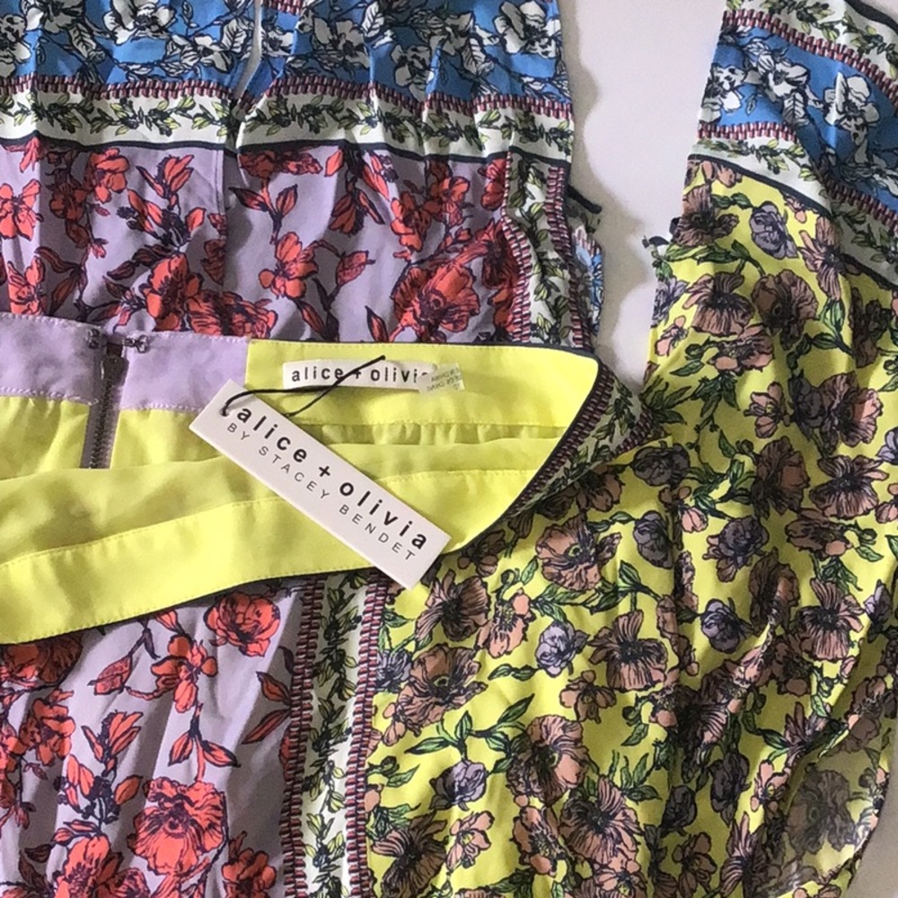 Alice + Olivia Athena Floral Midi Skirt with Sexy Side Slits - Picture 12 of 16